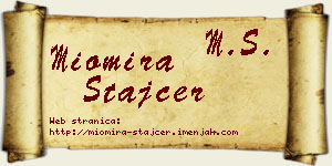 Miomira Štajcer vizit kartica